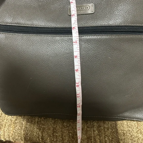 Coach Gray Leather Messenger Bag